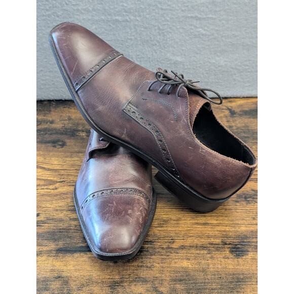 To Boot New York Adam Derrick 11.5 Brown Wingtip Brogue Leather Italy Dress Shoe main image 4